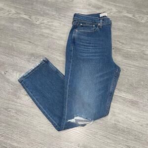 AYR The Yes Yes Yes Denim Blue Jeans Women’s 31 High Rise Pants Straight Baggy